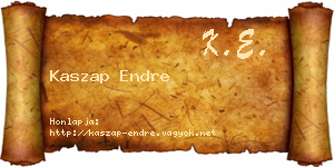 Kaszap Endre névjegykártya